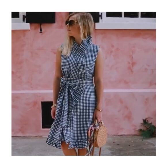 Elizabeth Wilson Anne Claire Ruffle Wrap Dress - Picture 9 of 9